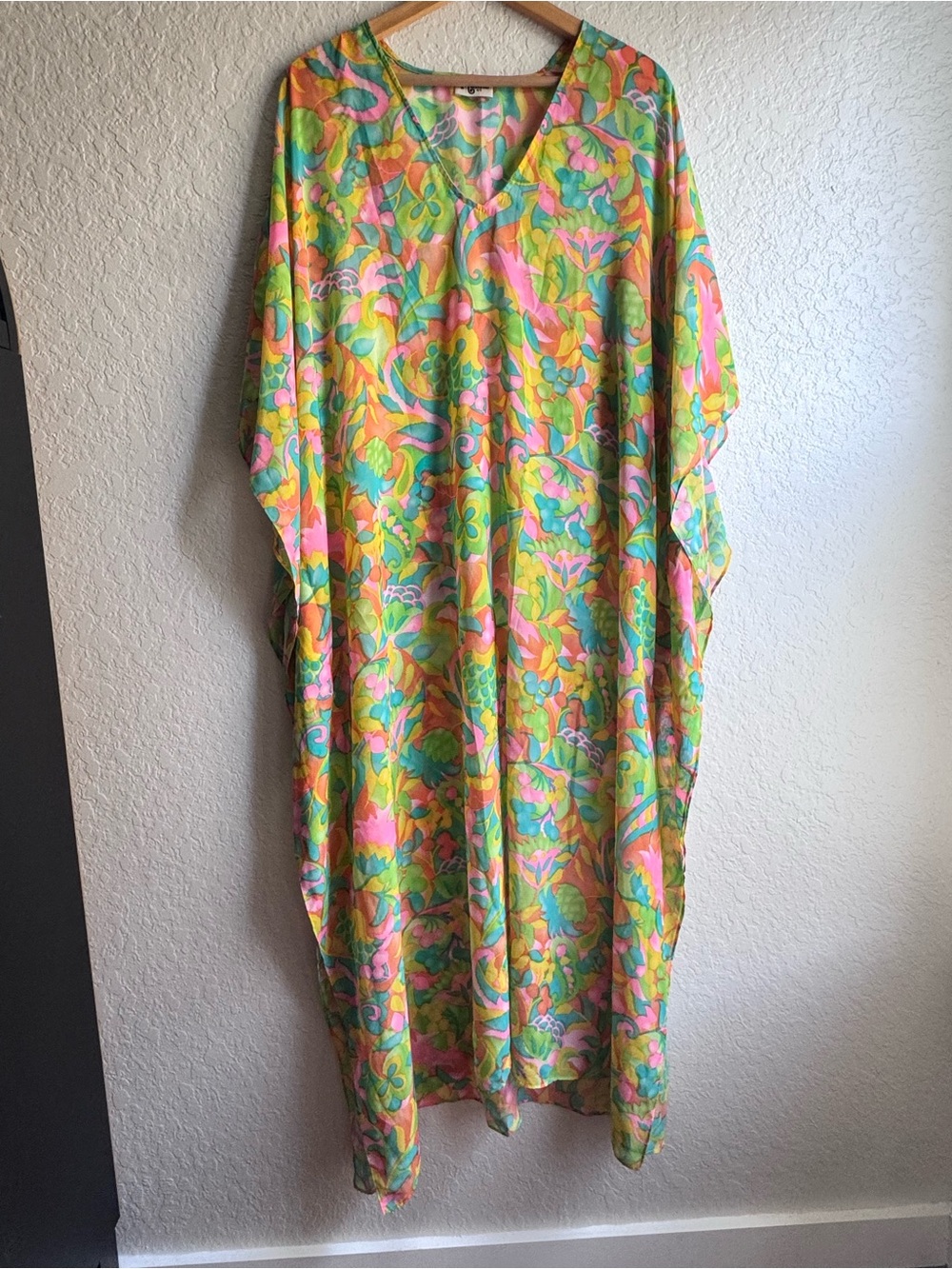 Show Me Your Mumu One Size Colorful Floral Boho Kaftan Dress Tunic